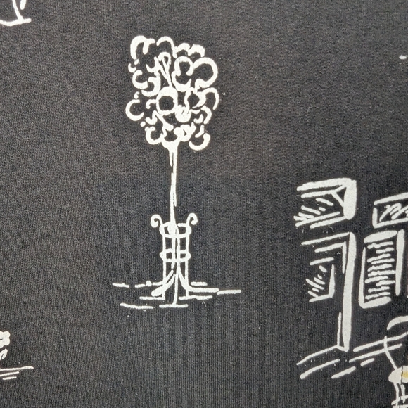 Koret ladies full zip jacket medium with darling French scenes throughout - Picture 5 of 14